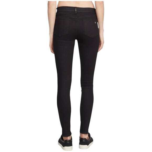 Rag & bone the legging in coated black Shimmer Stretch Jegging Women’s Size 24 - Picture 3 of 12